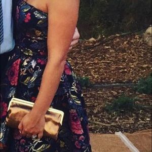 Two piece BeBe dress with high low skirt